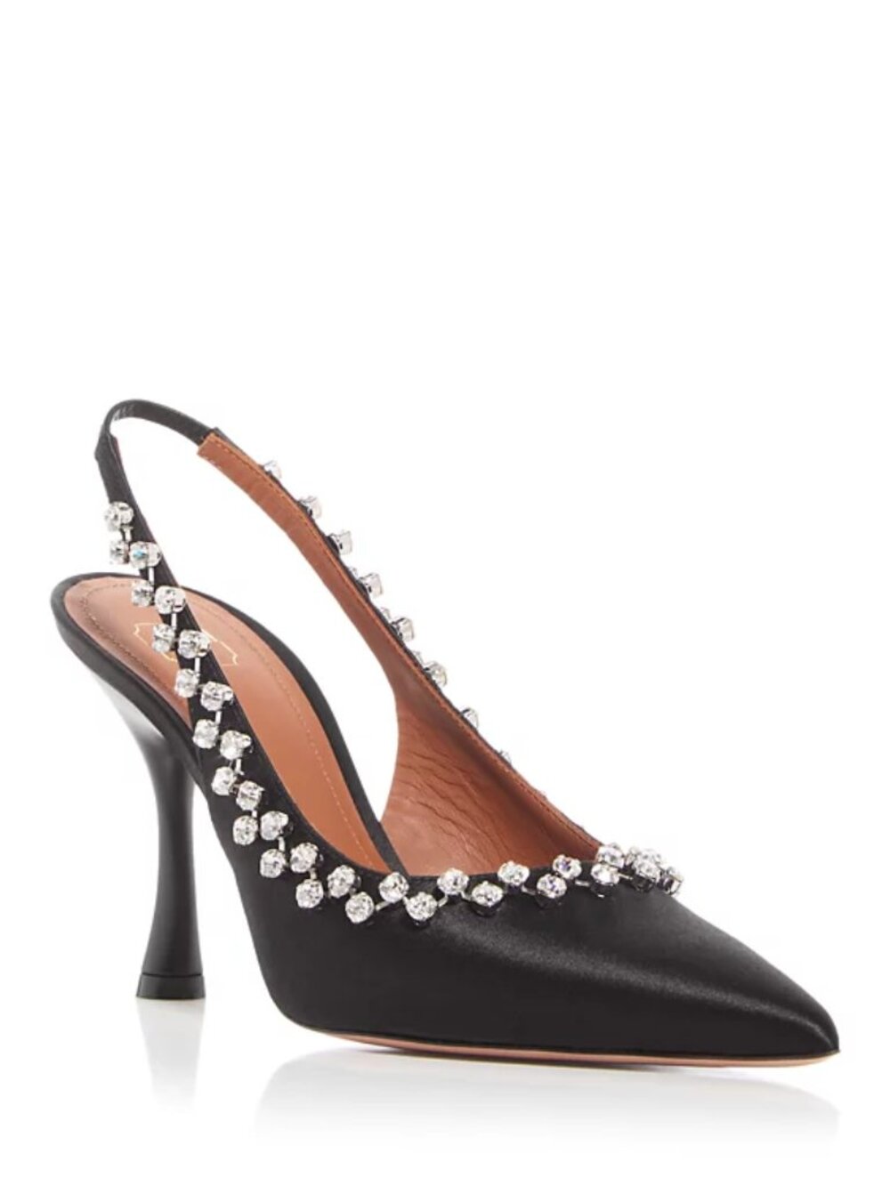 Malone Souliers Giselle Luxe Crystal Embellished Slingback Pumps Size 38.5 NIB